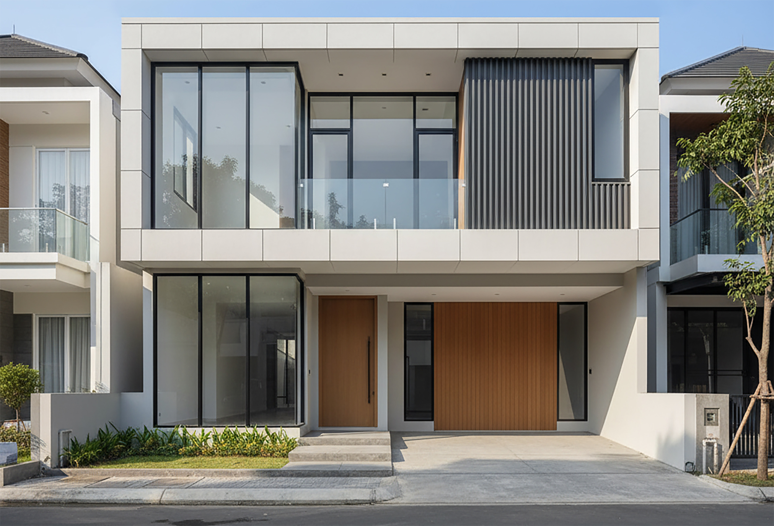 Desain rumah modern dua lantai di Semarang